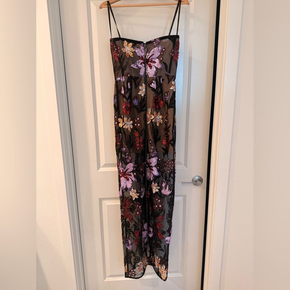 NWOT BRONX AND BANCO Dahlia Maxi Dress in Purple Multi, wedding guest gown - Picture 11 of 14